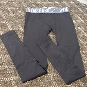 Gymshark Charcoal Leggings with Logo Waistband size small